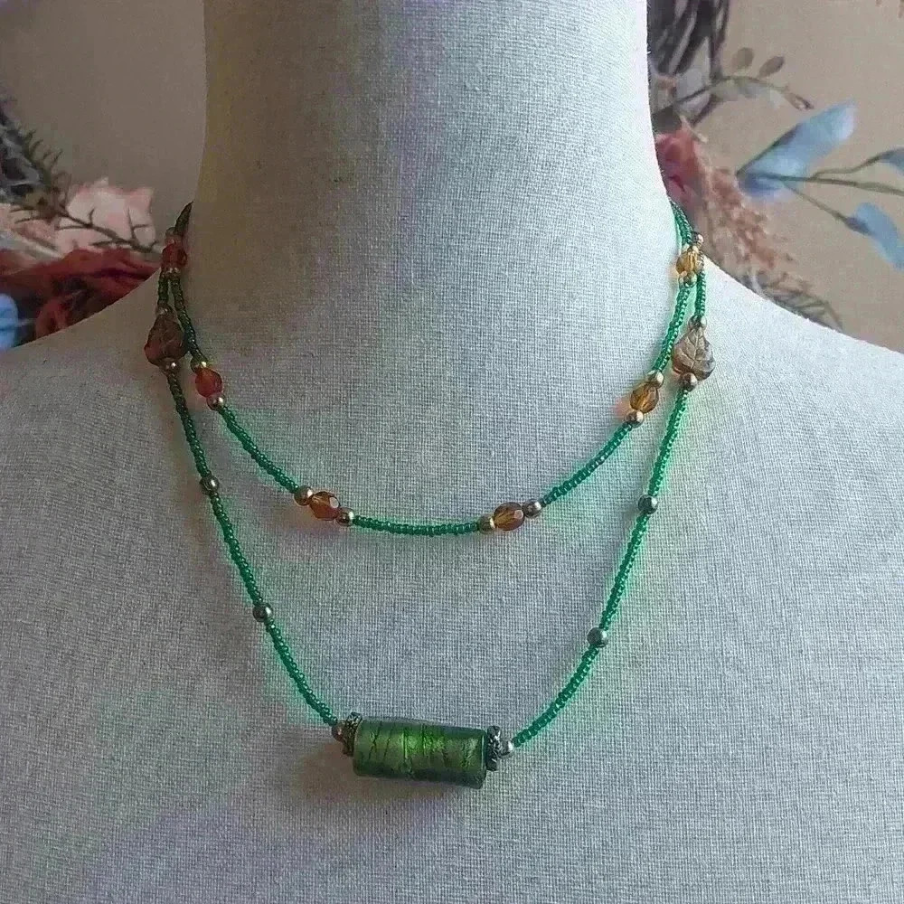 Handmade Woodland necklace